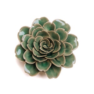 Ceramic Flower Wall Art, Floral Wall Art, Bedroom Wall Art, Ceramic Wall Hanging, Green Pastel Kitchen Wall Art, Outdoor Wall Art