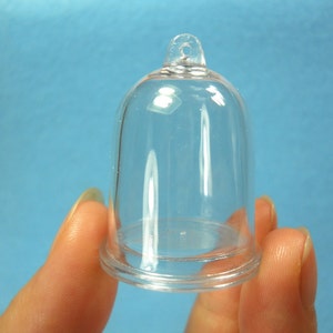 Mini Plastic Dome Pendant, Small Terrarium Domes, Tiny Display Doll Domes - Set of 6 PCS