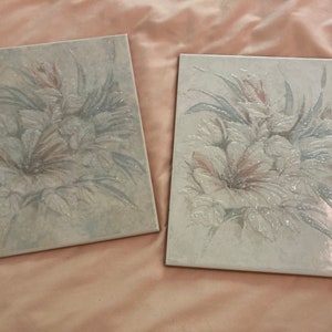 Embossed Floral Decorative Tiles (2)